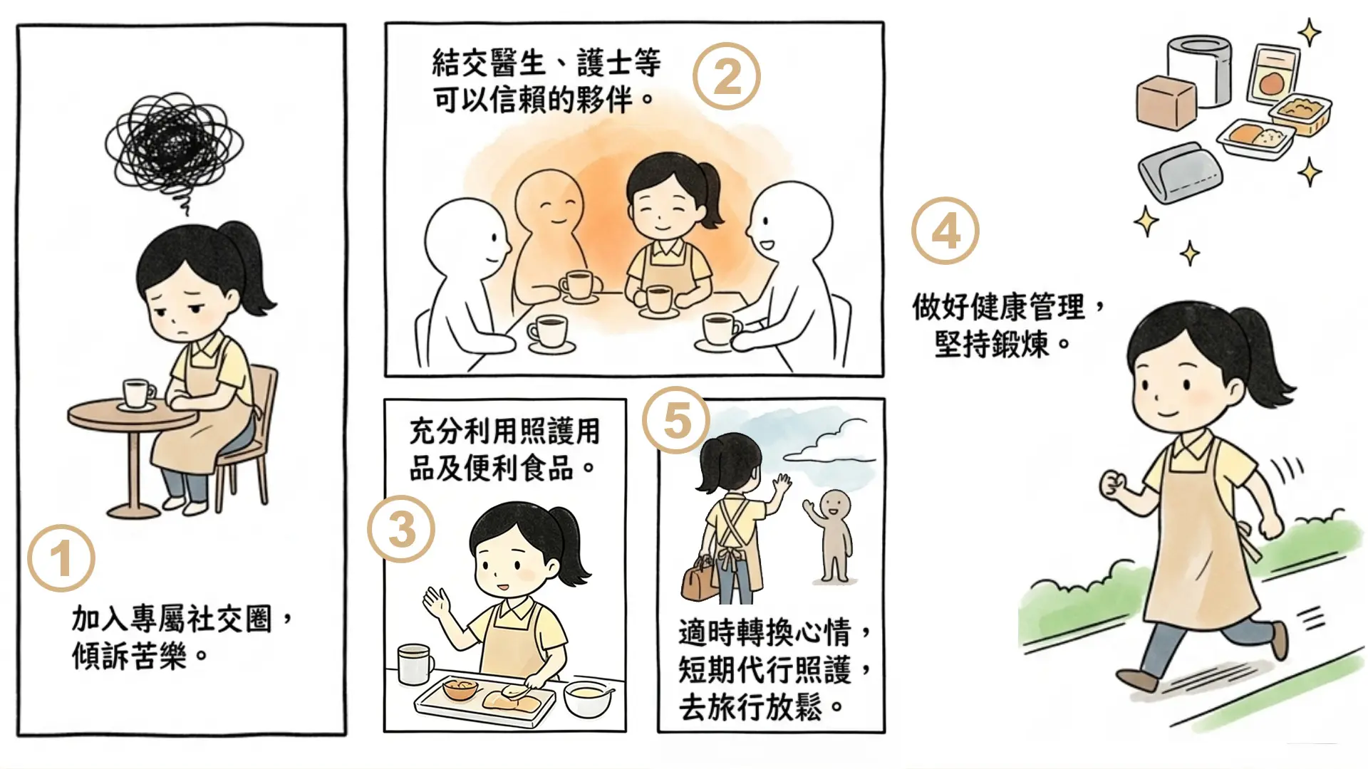 平衡照顧與自我生活的四個方法