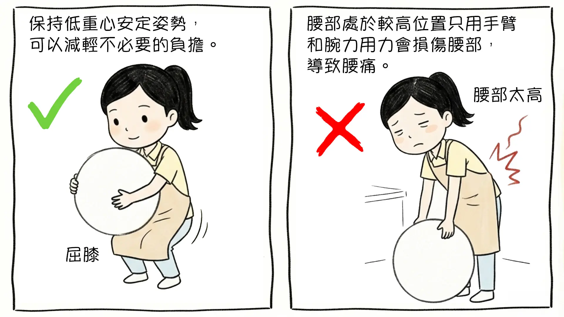 協助長者站起:保持距離讓長者上身可前傾