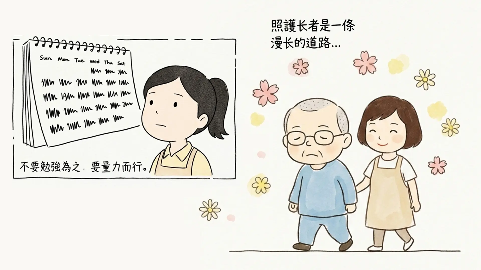不勉強自己：制定照顧計劃首要原則