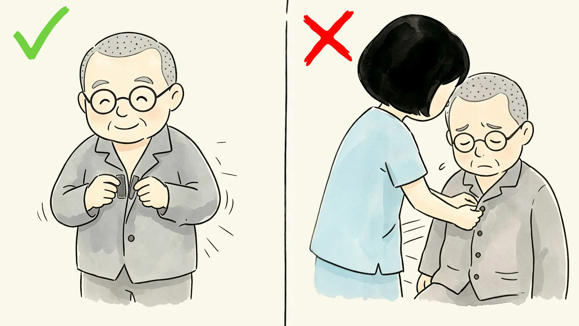 穿衣照護分寸
